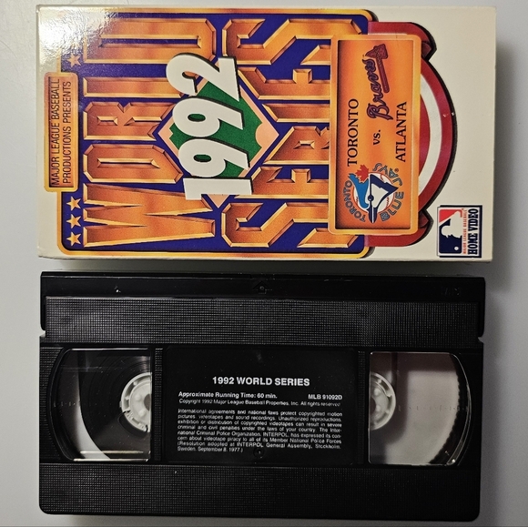 MLB 1992 World Series Toronto Blue Jays VS Atlanta Braves VHS Tape - Picture 3 of 16